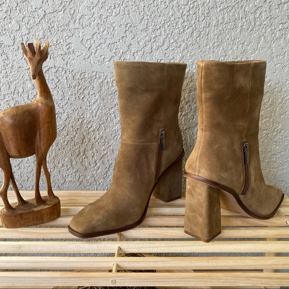 Vince Camuto Tan Suede Booties